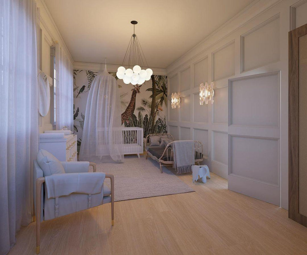 LED Bubble Chandelier Light Fixture - Modern Round Pendant for Dining Room & Living Room Decor