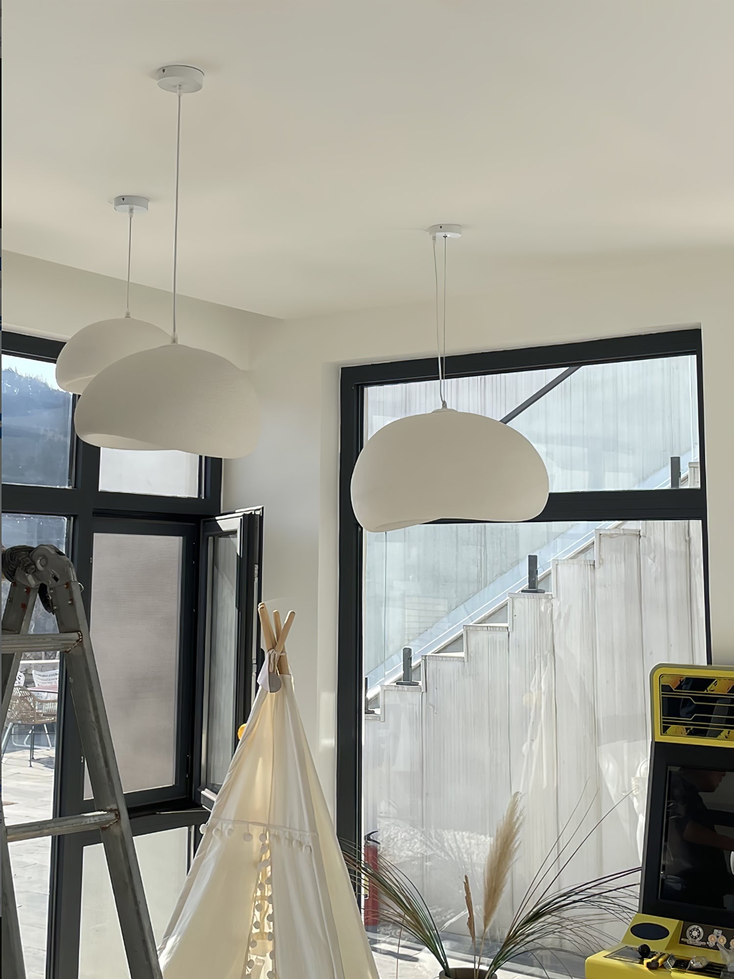 LED Cloud Pendant Light - Modern White Fixture for Living Room & Dining Room Lighting