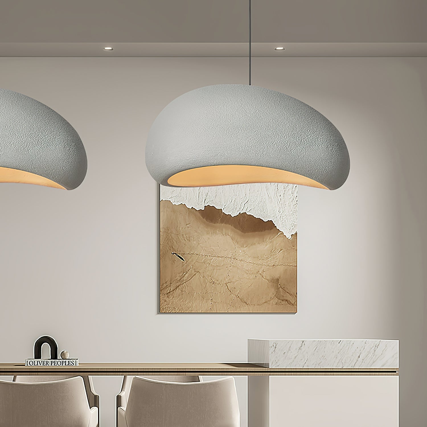 LED Cloud Pendant Light - Modern White Fixture for Living Room & Dining Room Lighting