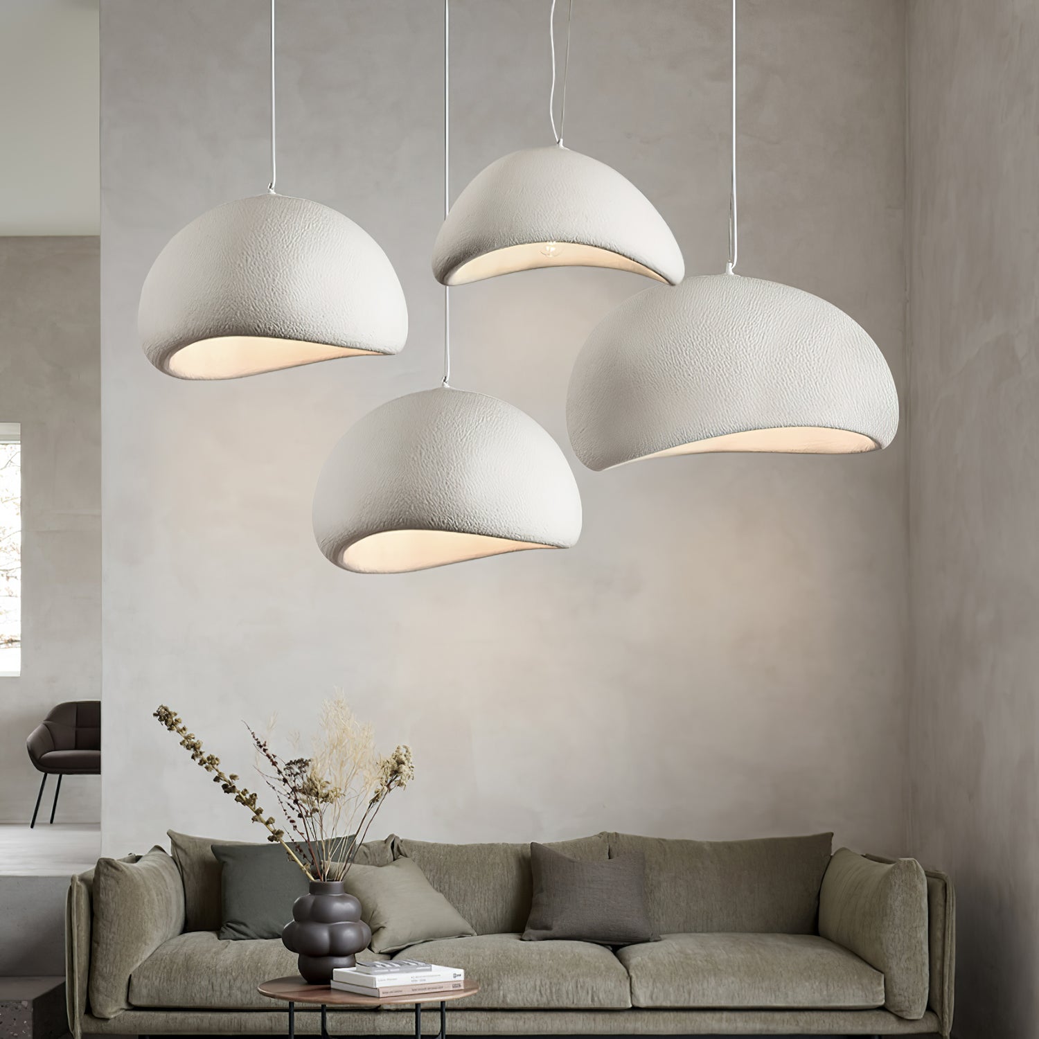 LED Cloud Pendant Light - Modern White Fixture for Living Room & Dining Room Lighting