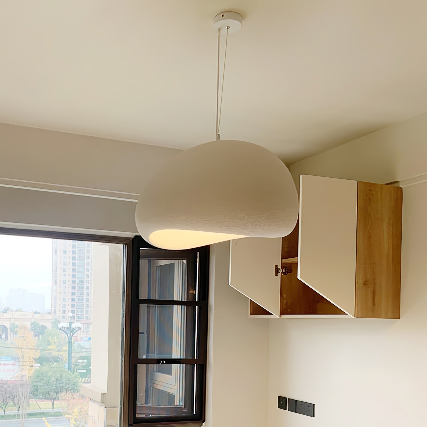 LED Cloud Pendant Light - Modern White Fixture for Living Room & Dining Room Lighting