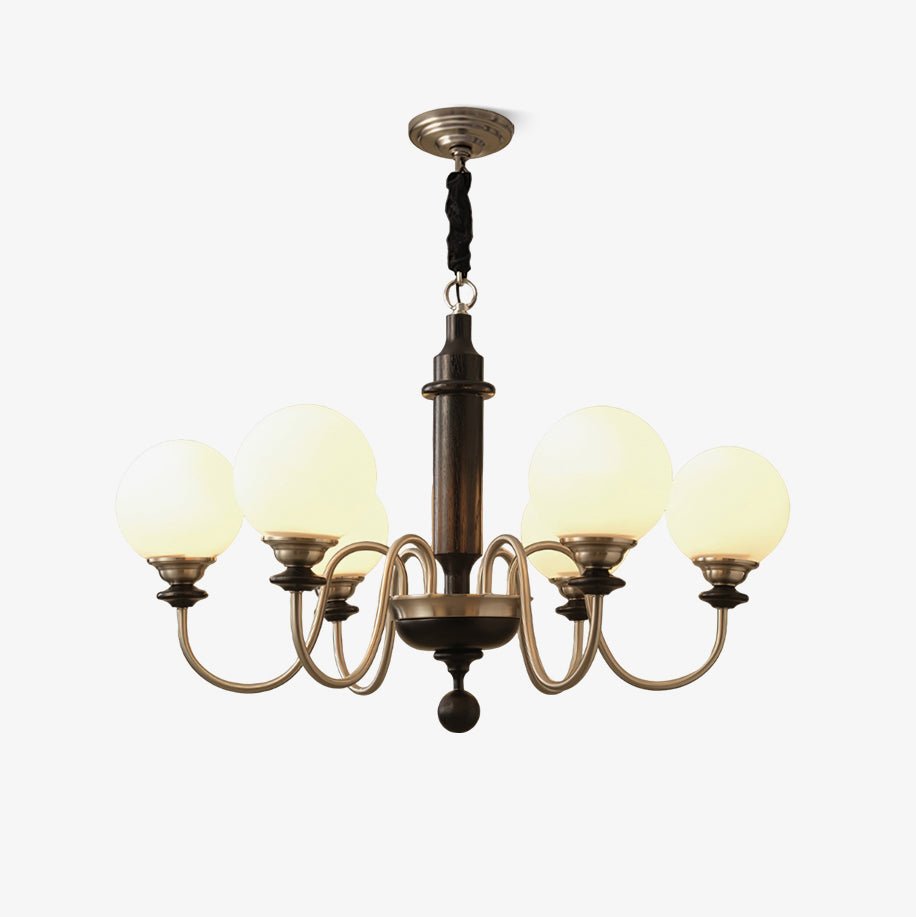 Colonial Grace Chandelier - Vintage 5-Light Hanging Fixture for Dining Room & Entryway Lighting