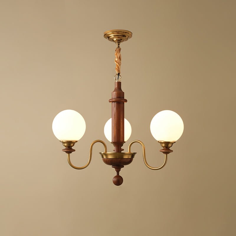 Colonial Grace Chandelier - Vintage 5-Light Hanging Fixture for Dining Room & Entryway Lighting