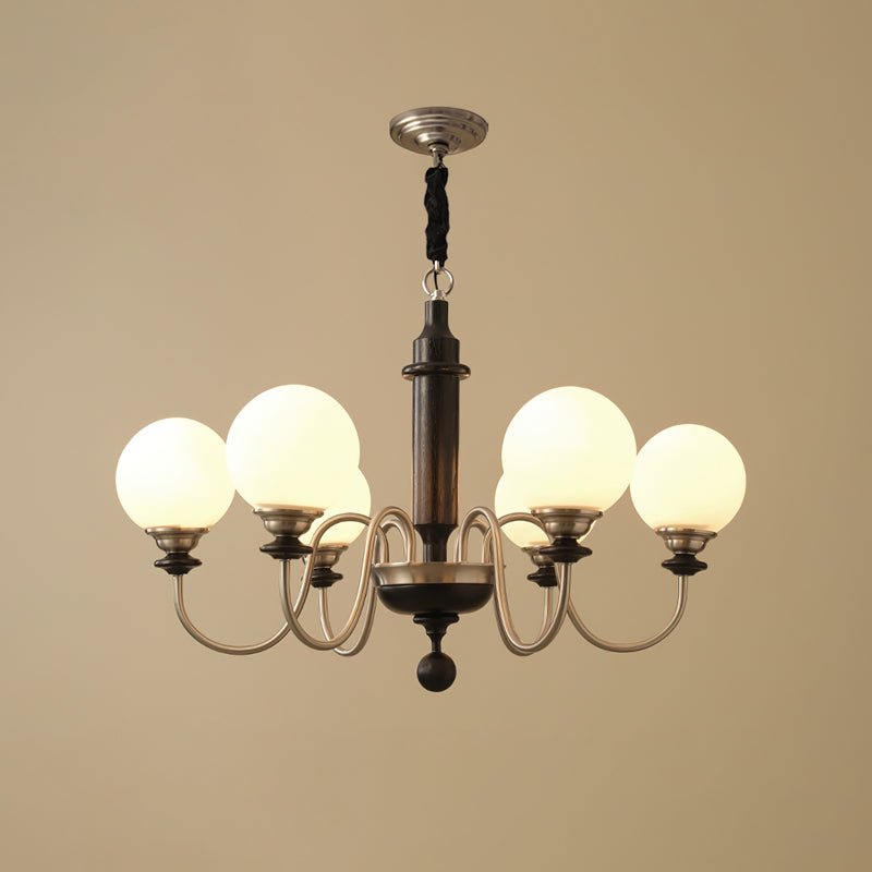 Colonial Grace Chandelier - Vintage 5-Light Hanging Fixture for Dining Room & Entryway Lighting
