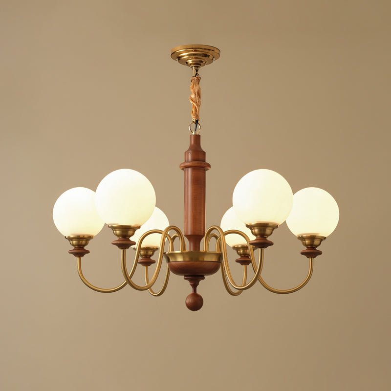 Colonial Grace Chandelier - Vintage 5-Light Hanging Fixture for Dining Room & Entryway Lighting