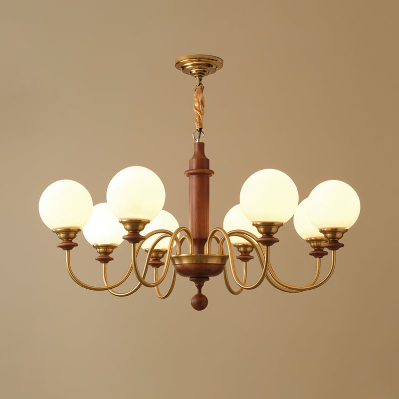 Colonial Grace Chandelier - Vintage 5-Light Hanging Fixture for Dining Room & Entryway Lighting