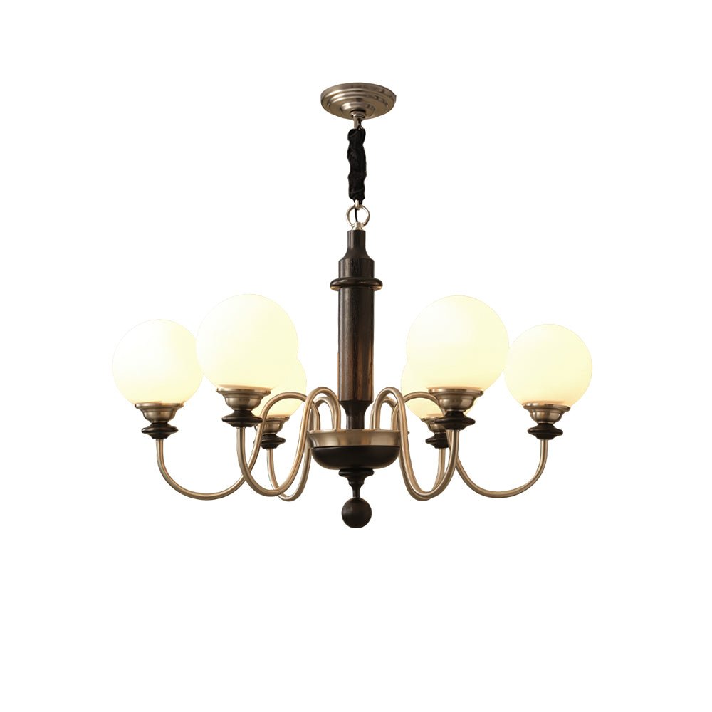 Colonial Grace Chandelier - Vintage 5-Light Hanging Fixture for Dining Room & Entryway Lighting