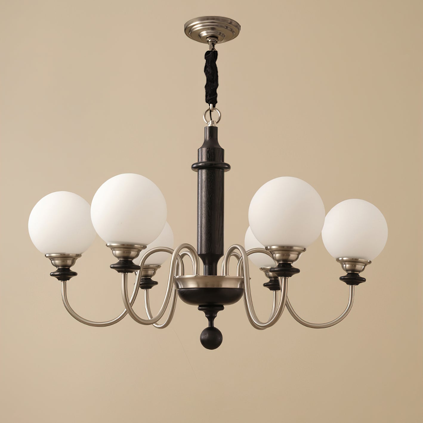 Colonial Grace Chandelier - Vintage 5-Light Hanging Fixture for Dining Room & Entryway Lighting