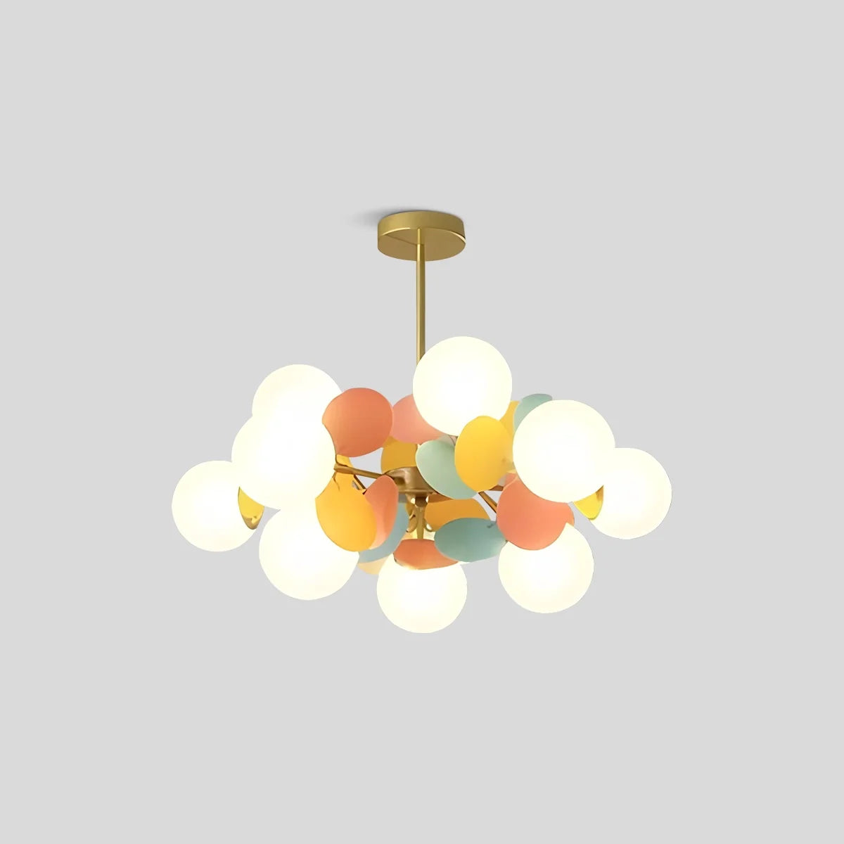 Colorful Modern Chandelier with Flashing LED Lights for Living Room & Dining Room Decor