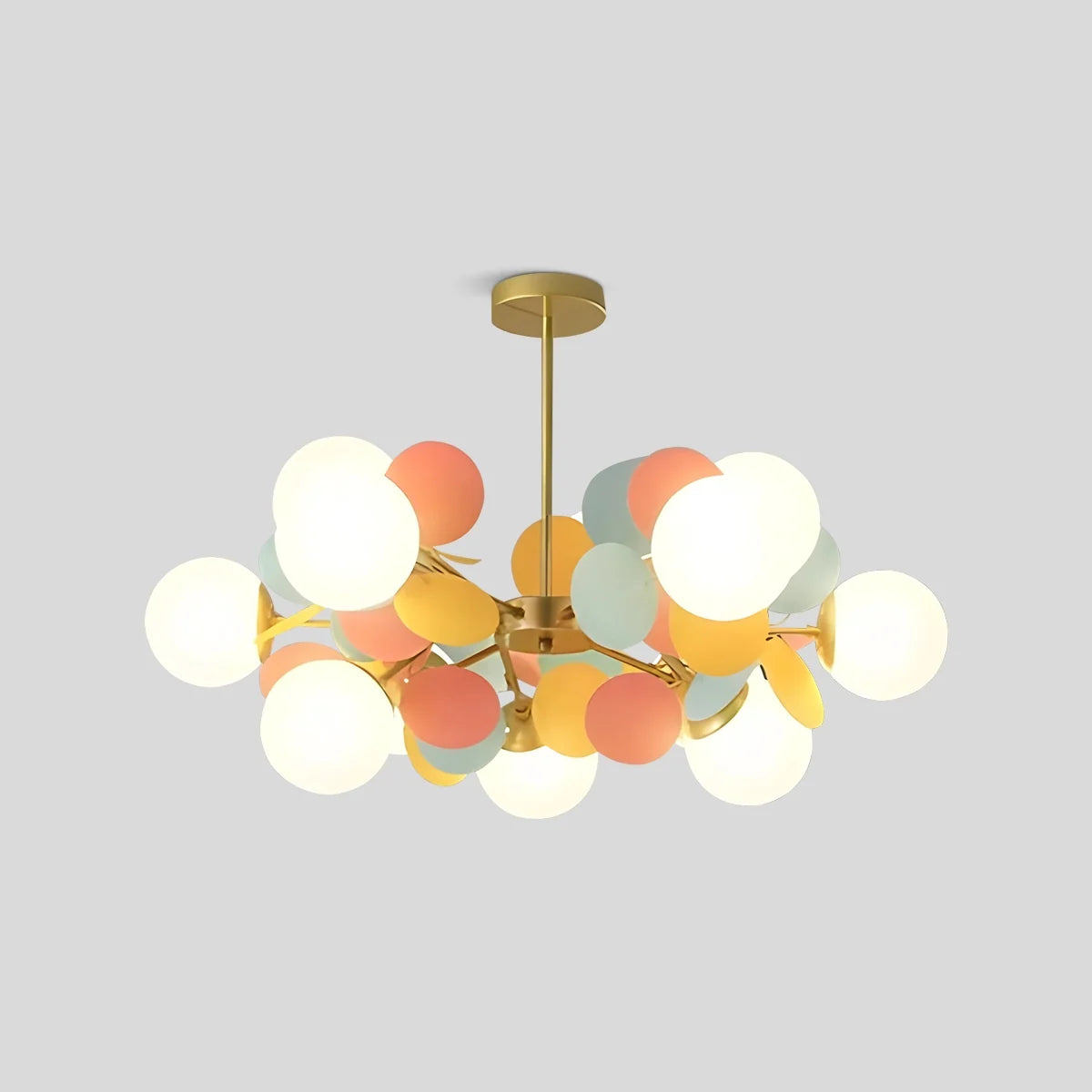 Colorful Modern Chandelier with Flashing LED Lights for Living Room & Dining Room Decor