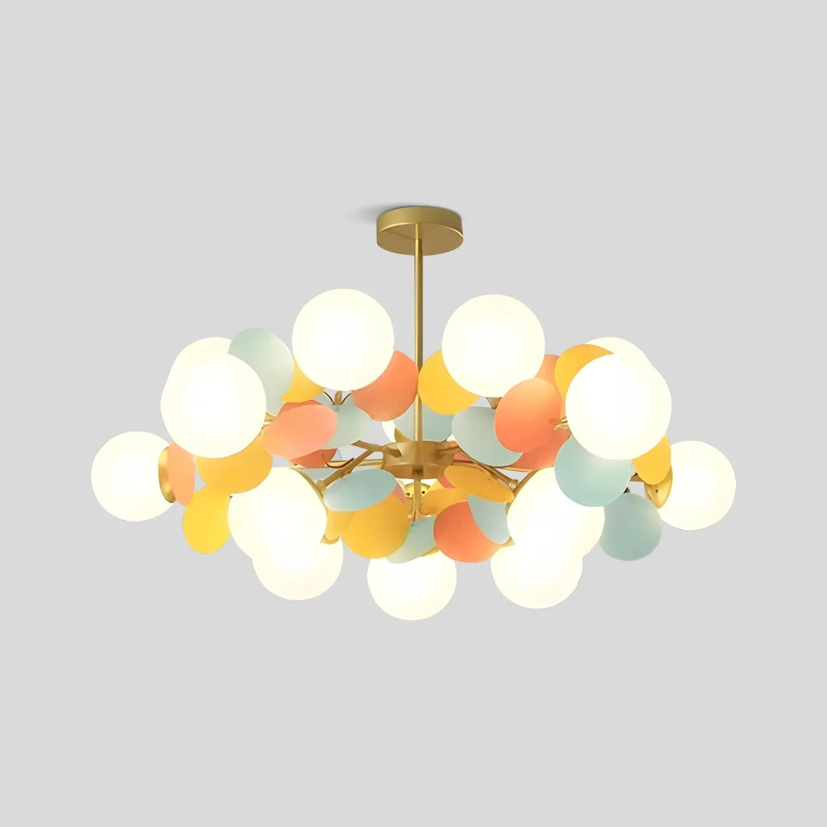 Colorful Modern Chandelier with Flashing LED Lights for Living Room & Dining Room Decor