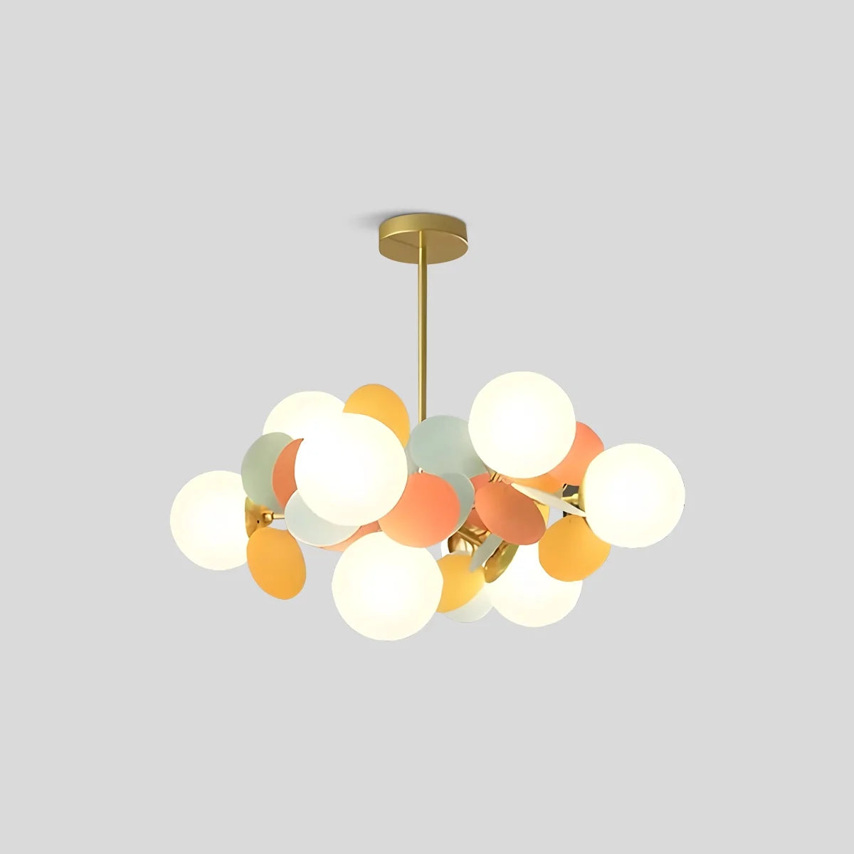 Colorful Modern Chandelier with Flashing LED Lights for Living Room & Dining Room Decor