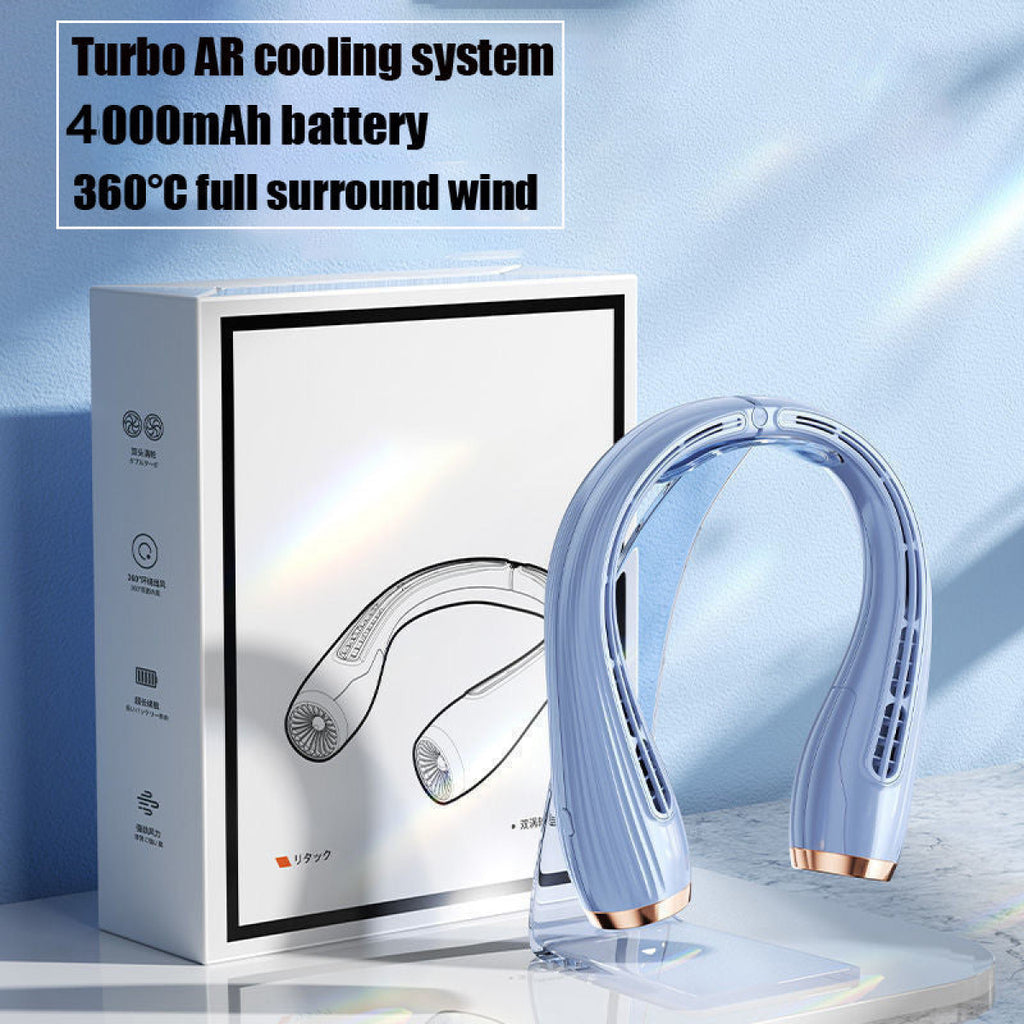 Comfortable Bladeless Neck Fan | Hands-Free, Rechargeable, and Ultra-Quiet Cooling Solution