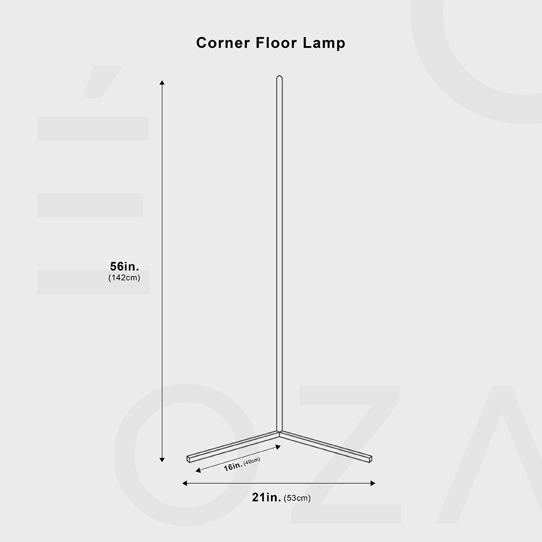 Minimalist Corner LED Floor Lamp: Perfect for Living Room, Bedroom & Office - Slim Lighting for Cozy Ambience