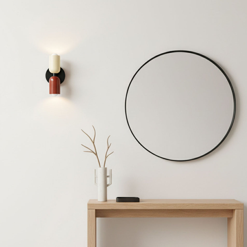 Double Wall Lamp | LED, Metal Construction & Adjustable Upward/Downward Light for Indoor Use