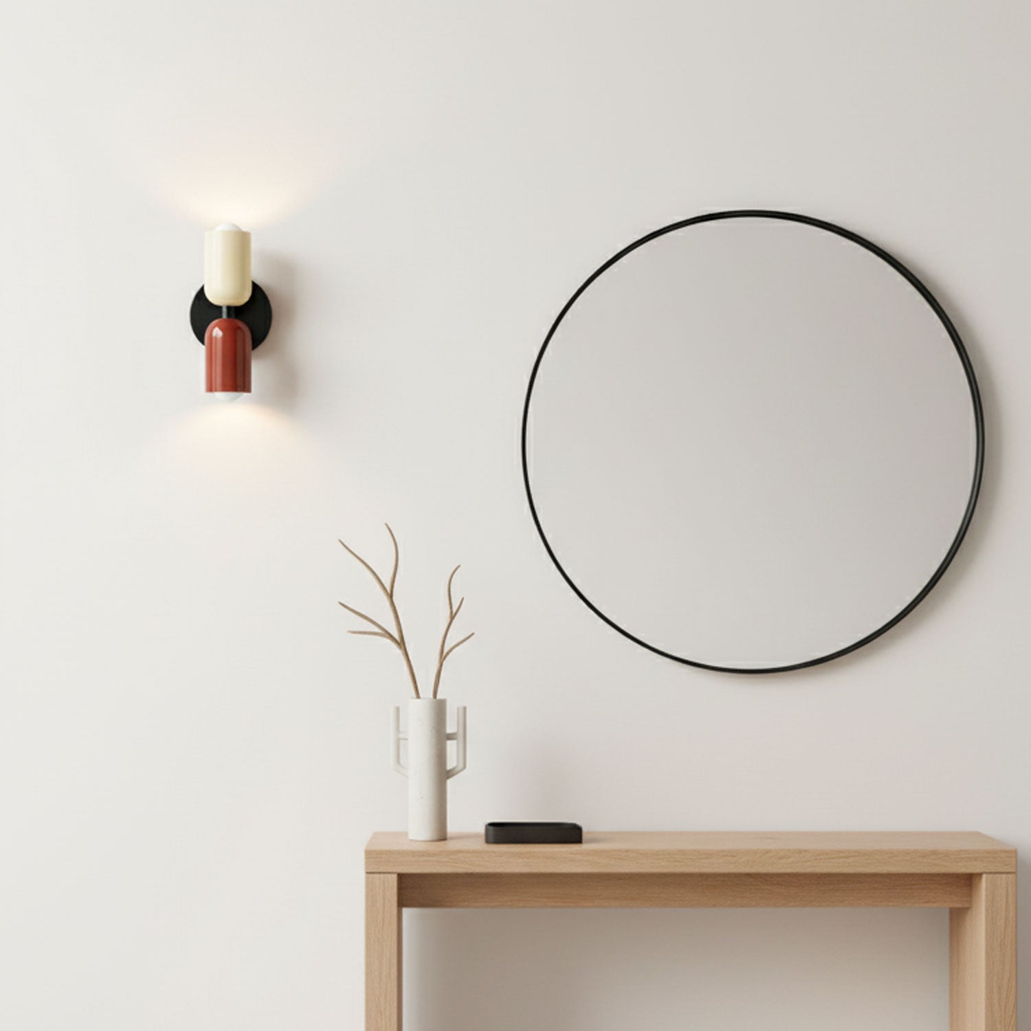 Double Wall Lamp | LED, Metal Construction & Adjustable Upward/Downward Light for Indoor Use