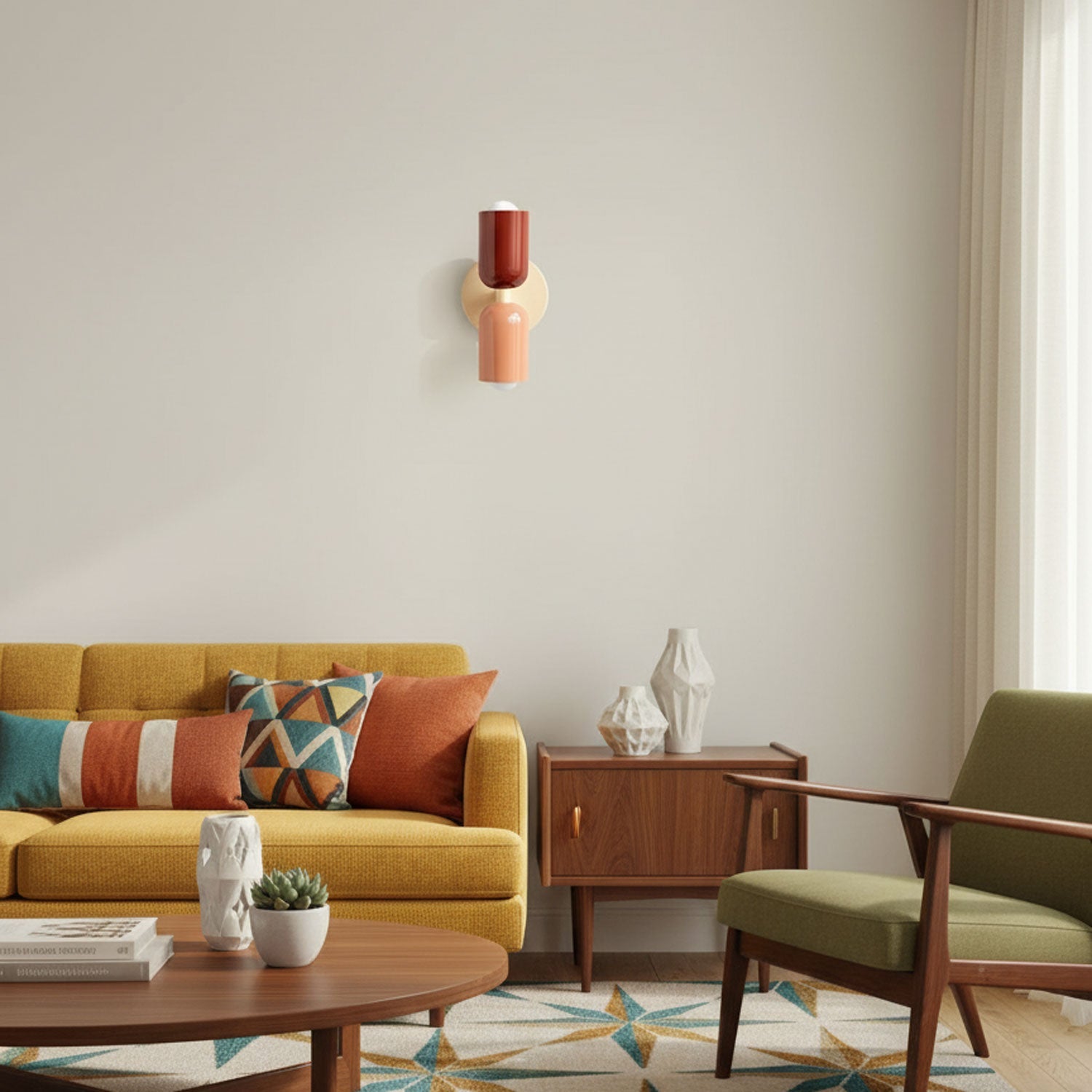 Double Wall Lamp | LED, Metal Construction & Adjustable Upward/Downward Light for Indoor Use
