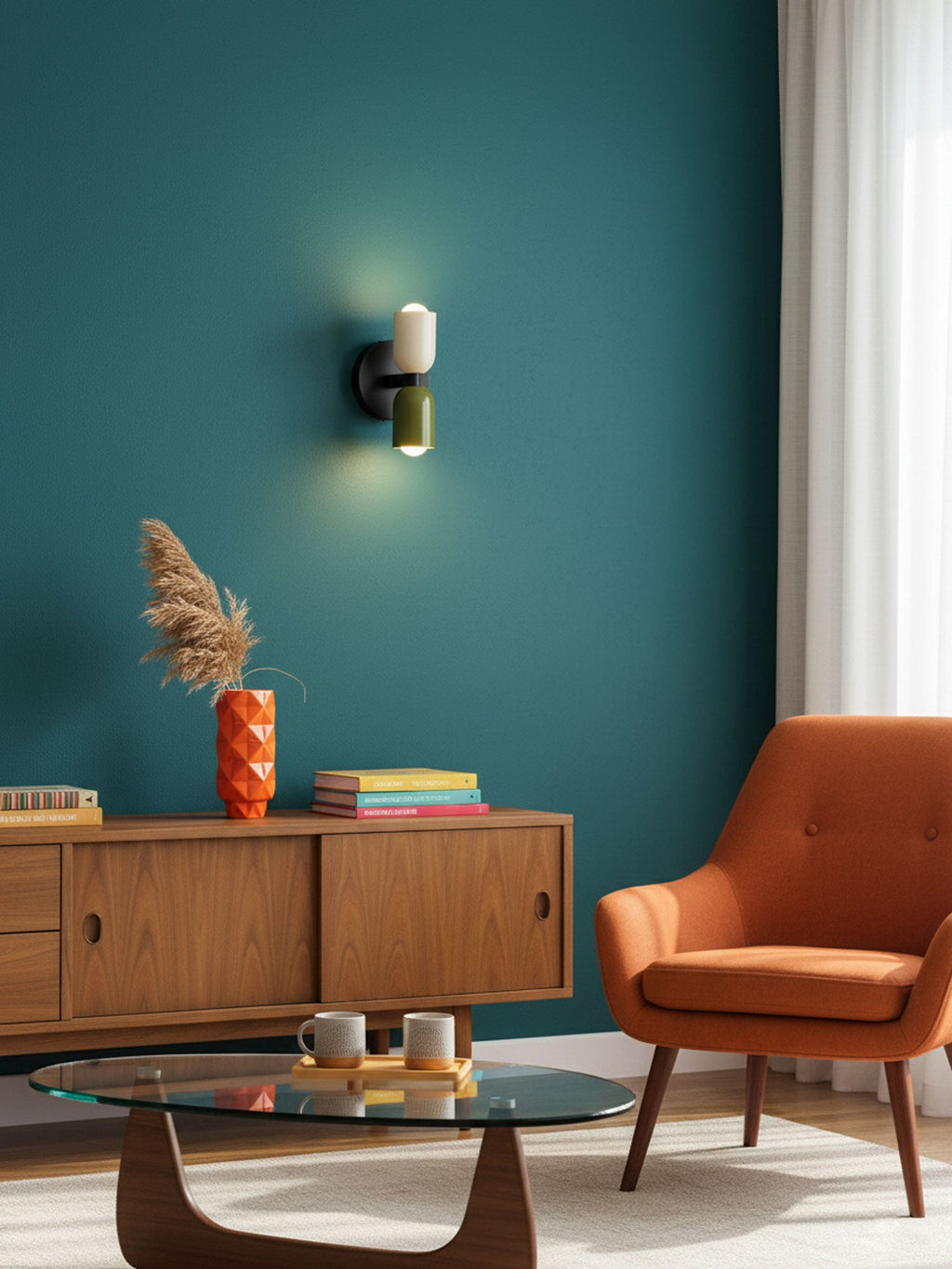 Double Wall Lamp | LED, Metal Construction & Adjustable Upward/Downward Light for Indoor Use
