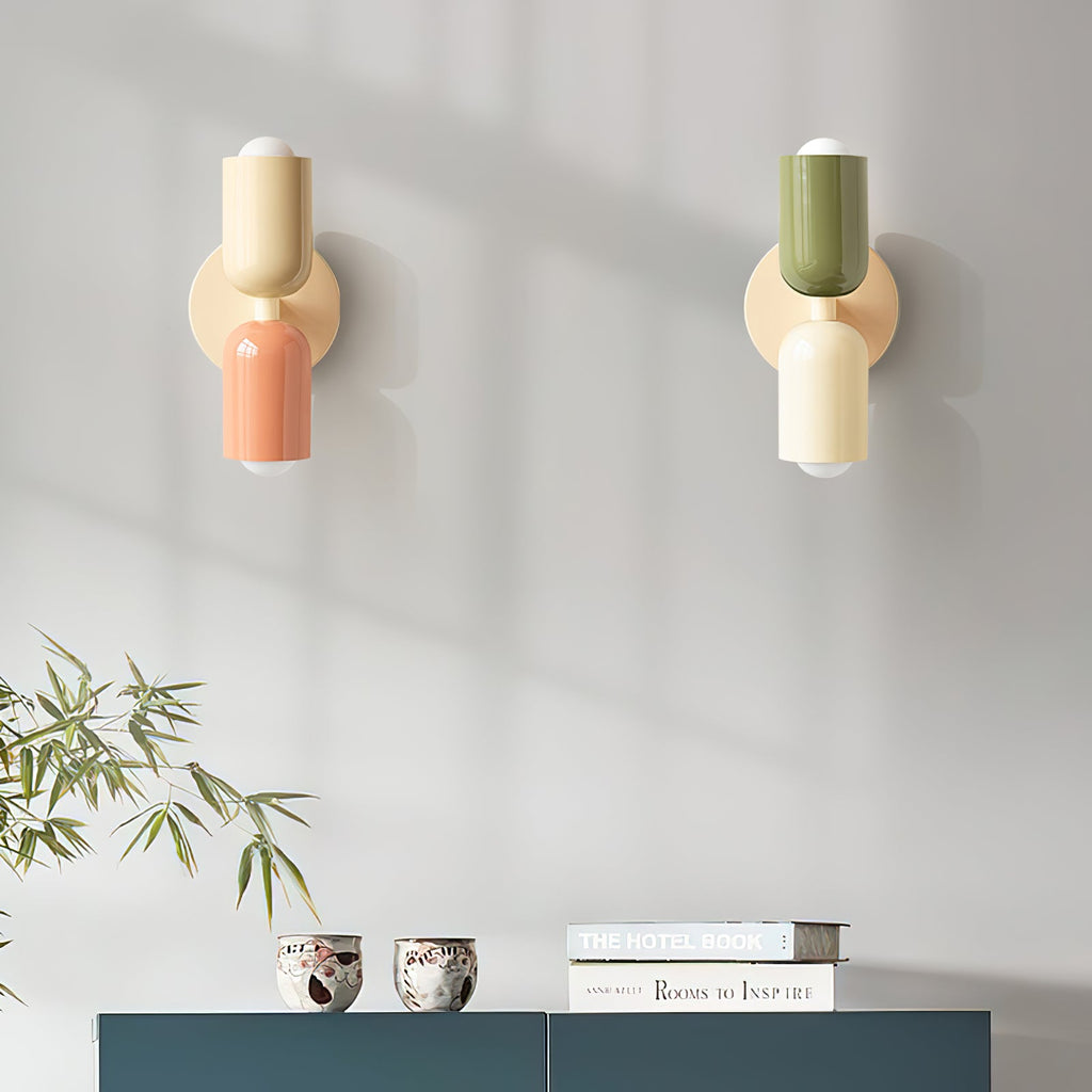 Double Wall Lamp | LED, Metal Construction & Adjustable Upward/Downward Light for Indoor Use