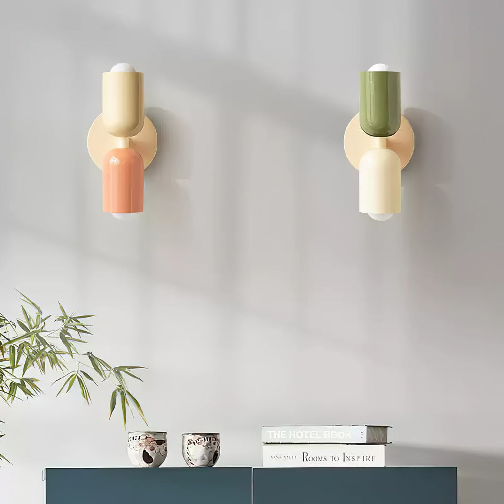 Double Wall Lamp | LED, Metal Construction & Adjustable Upward/Downward Light for Indoor Use