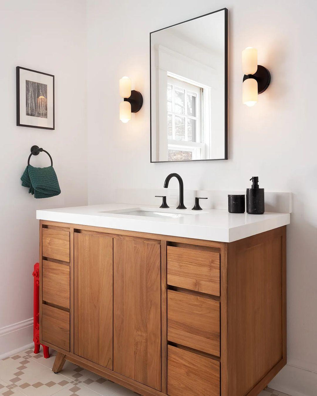 Double Wall Lamp | LED, Metal Construction & Adjustable Upward/Downward Light for Indoor Use