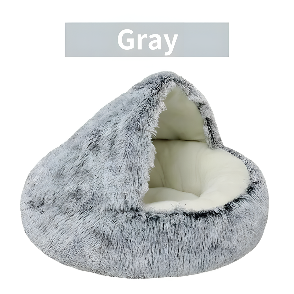 Sack Dog Bed with Roof: Warm, American-Made Cozy Nook for Puppies and Calming Cat Beds