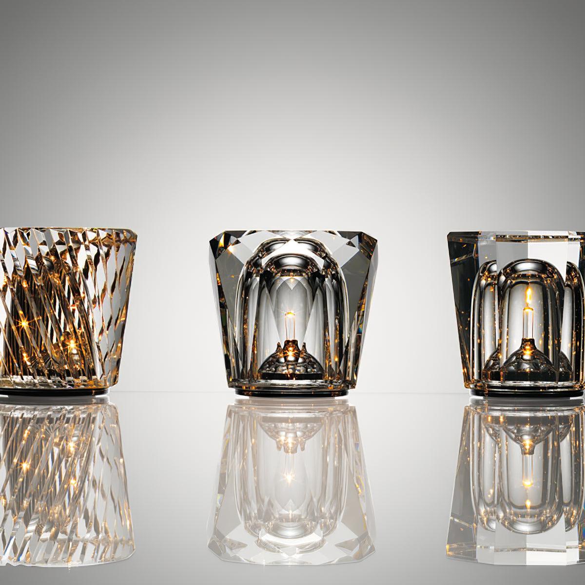 LED Crystal Diamond Table Lamp with Built-in Battery for Bedroom & Living Room Lighting