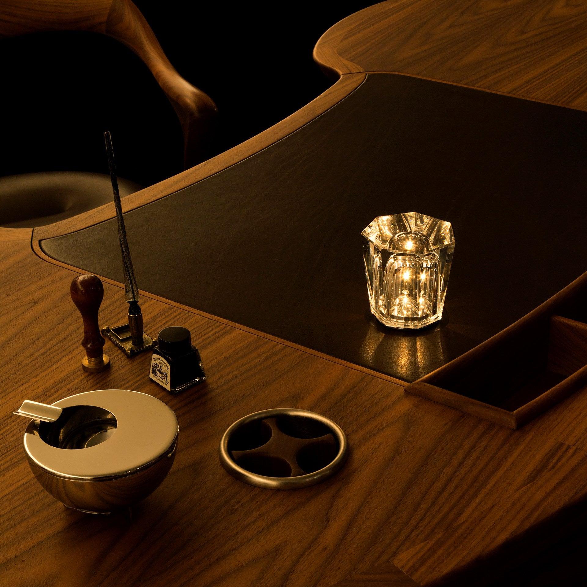 LED Crystal Diamond Table Lamp with Built-in Battery for Bedroom & Living Room Lighting