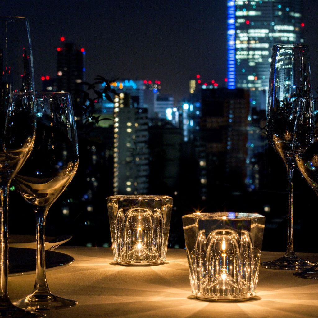 LED Crystal Diamond Table Lamp with Built-in Battery for Bedroom & Living Room Lighting