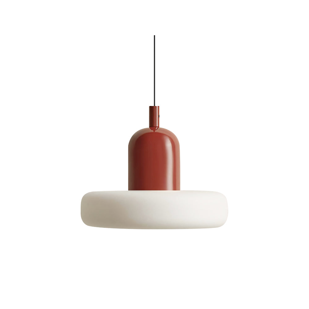Glass Pendant Lamp with Curling Design - Modern Lighting Fixture for Dining Room & Kitchen