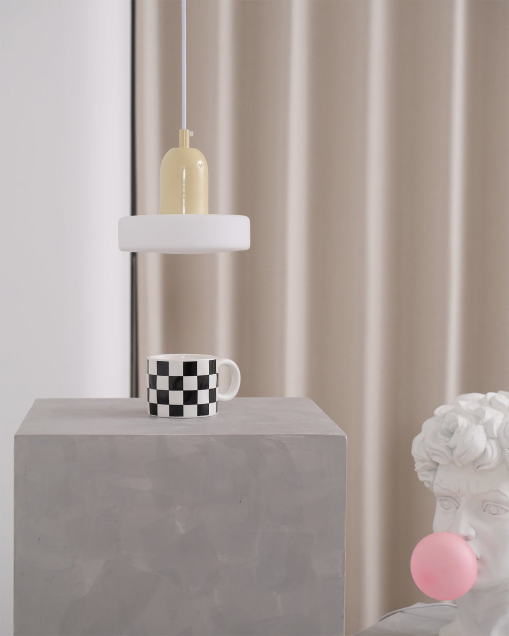 Glass Pendant Lamp with Curling Design - Modern Lighting Fixture for Dining Room & Kitchen