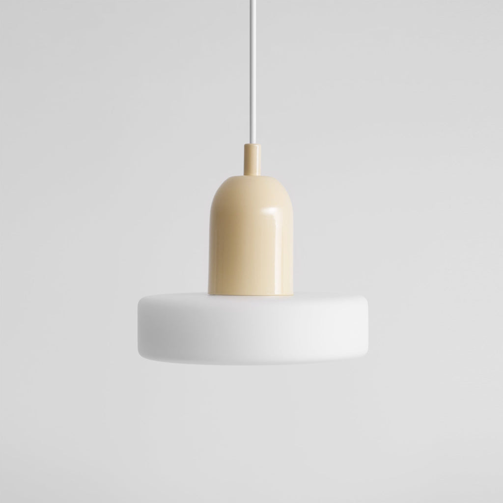 Glass Pendant Lamp with Curling Design - Modern Lighting Fixture for Dining Room & Kitchen