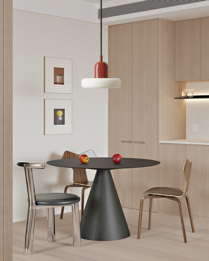 Glass Pendant Lamp with Curling Design - Modern Lighting Fixture for Dining Room & Kitchen