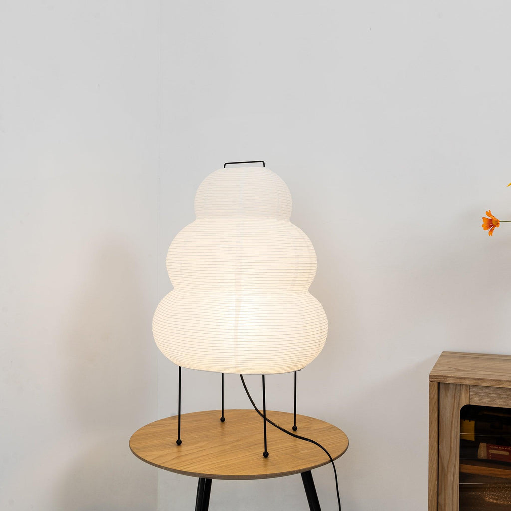 Japanese Paper Table Lamp - Minimalist Design for Living Room & Bedroom Lighting
