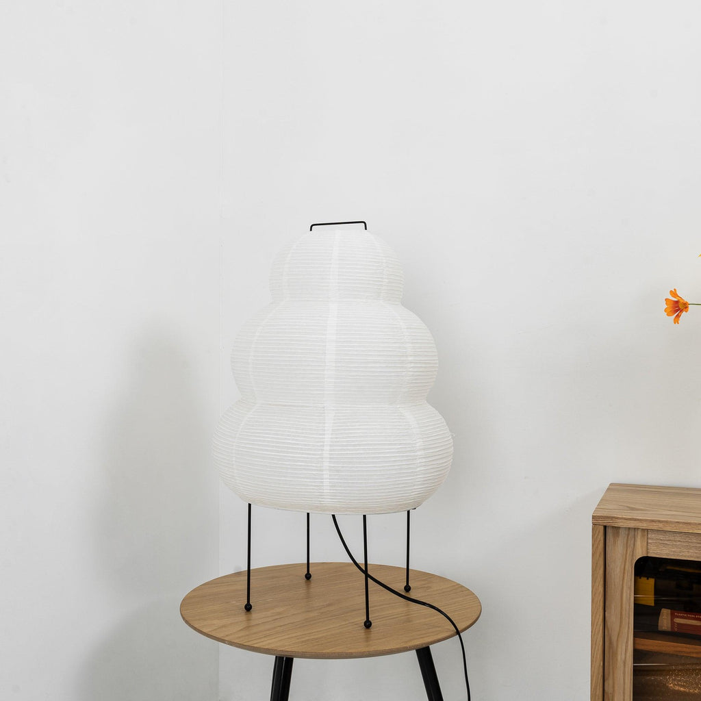 Japanese Paper Table Lamp - Minimalist Design for Living Room & Bedroom Lighting