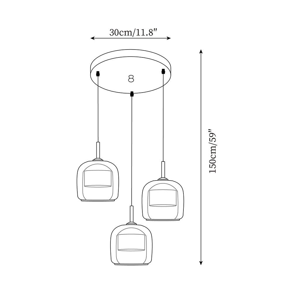 LED Pendant Lamp - Modern Adjustable Hanging Light Fixture for Kitchen Island & Dining Room Lighting