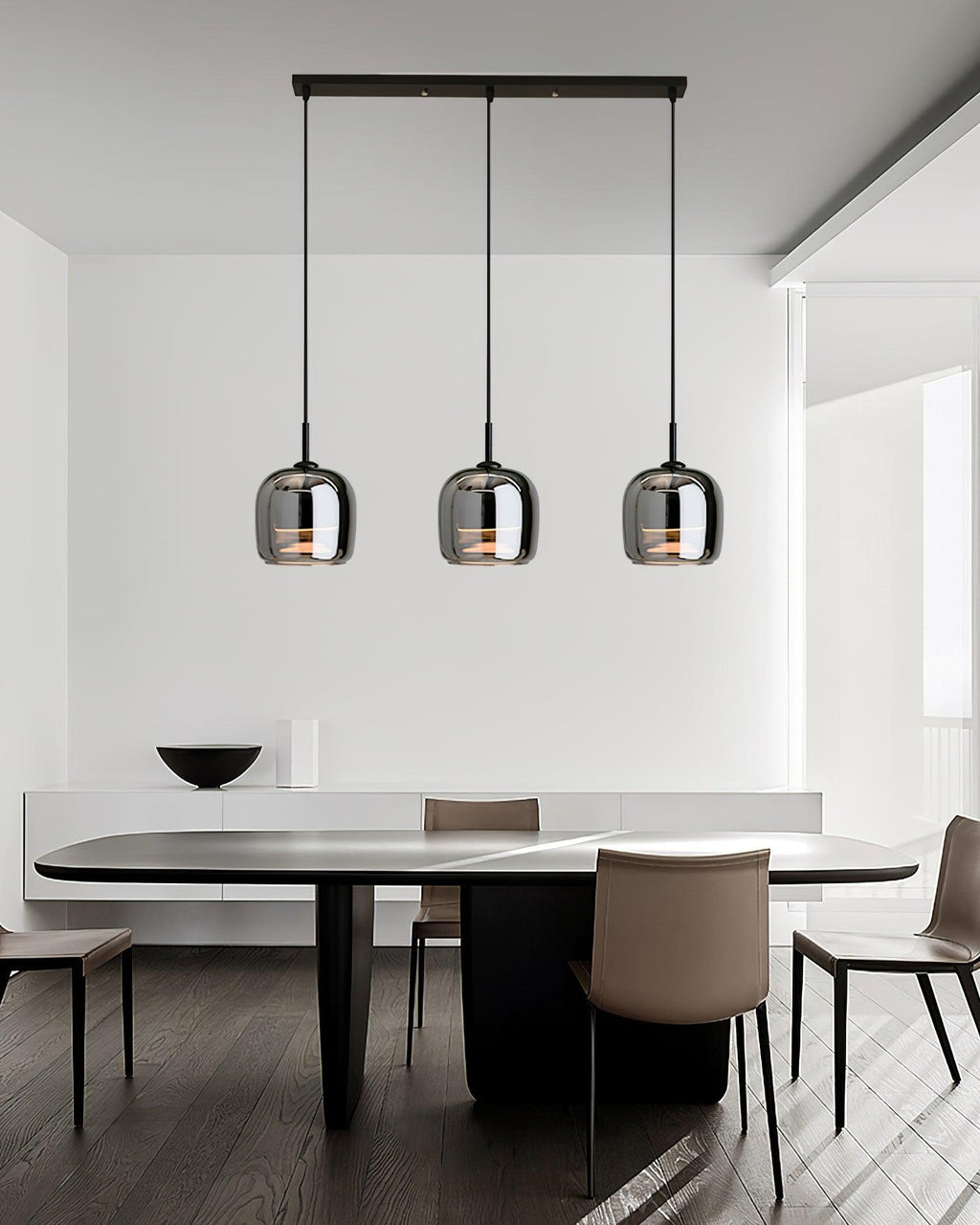 LED Pendant Lamp - Modern Adjustable Hanging Light Fixture for Kitchen Island & Dining Room Lighting
