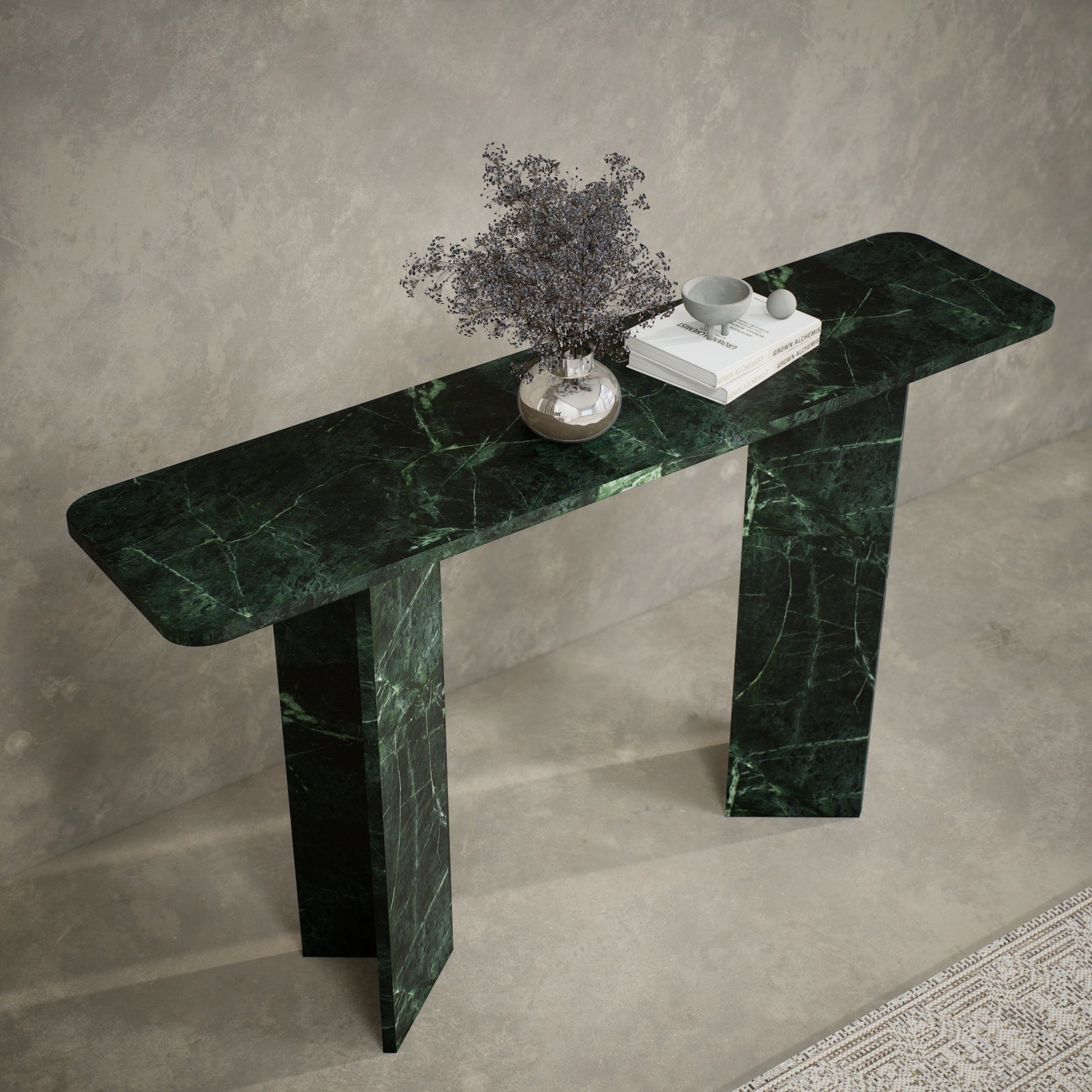 Dark Indian Green Dining Table for Modern Home Decor & Stylish Gatherings