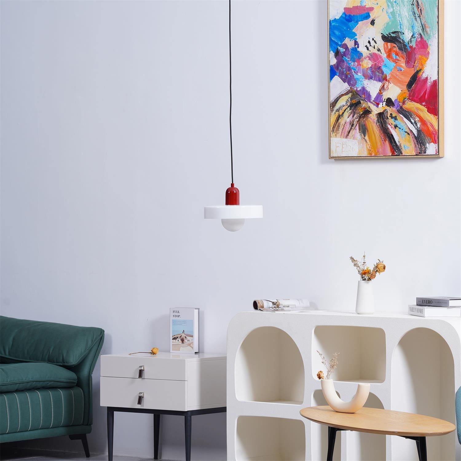 Disc Orb Pendant Light Fixture - Modern Hanging Ceiling Lamp for Dining Room & Living Room