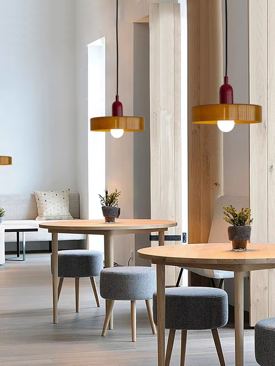 Disc Orb Pendant Light Fixture - Modern Hanging Ceiling Lamp for Dining Room & Living Room