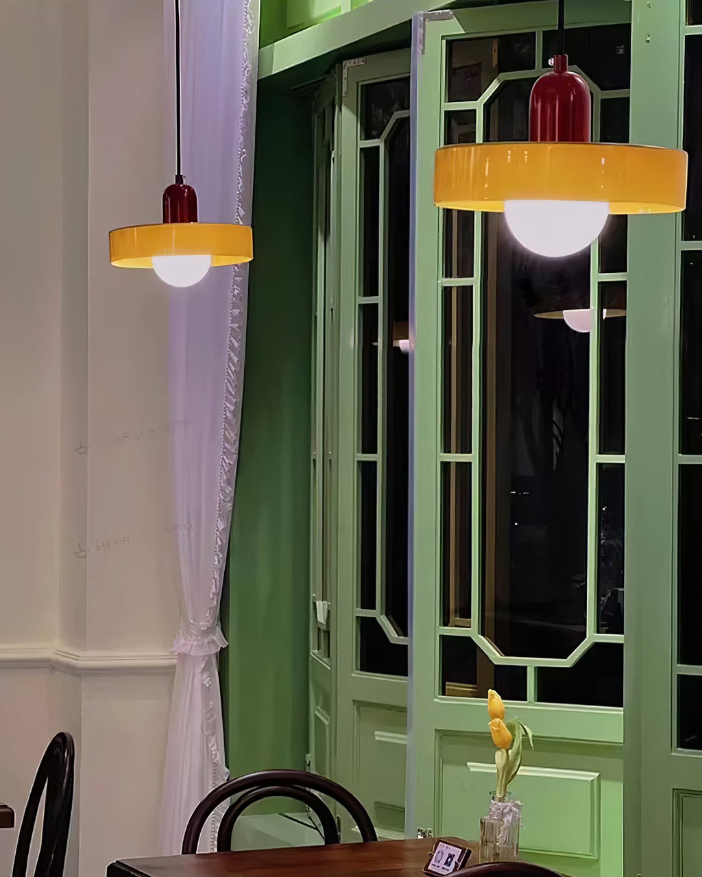 Disc Orb Pendant Light Fixture - Modern Hanging Ceiling Lamp for Dining Room & Living Room