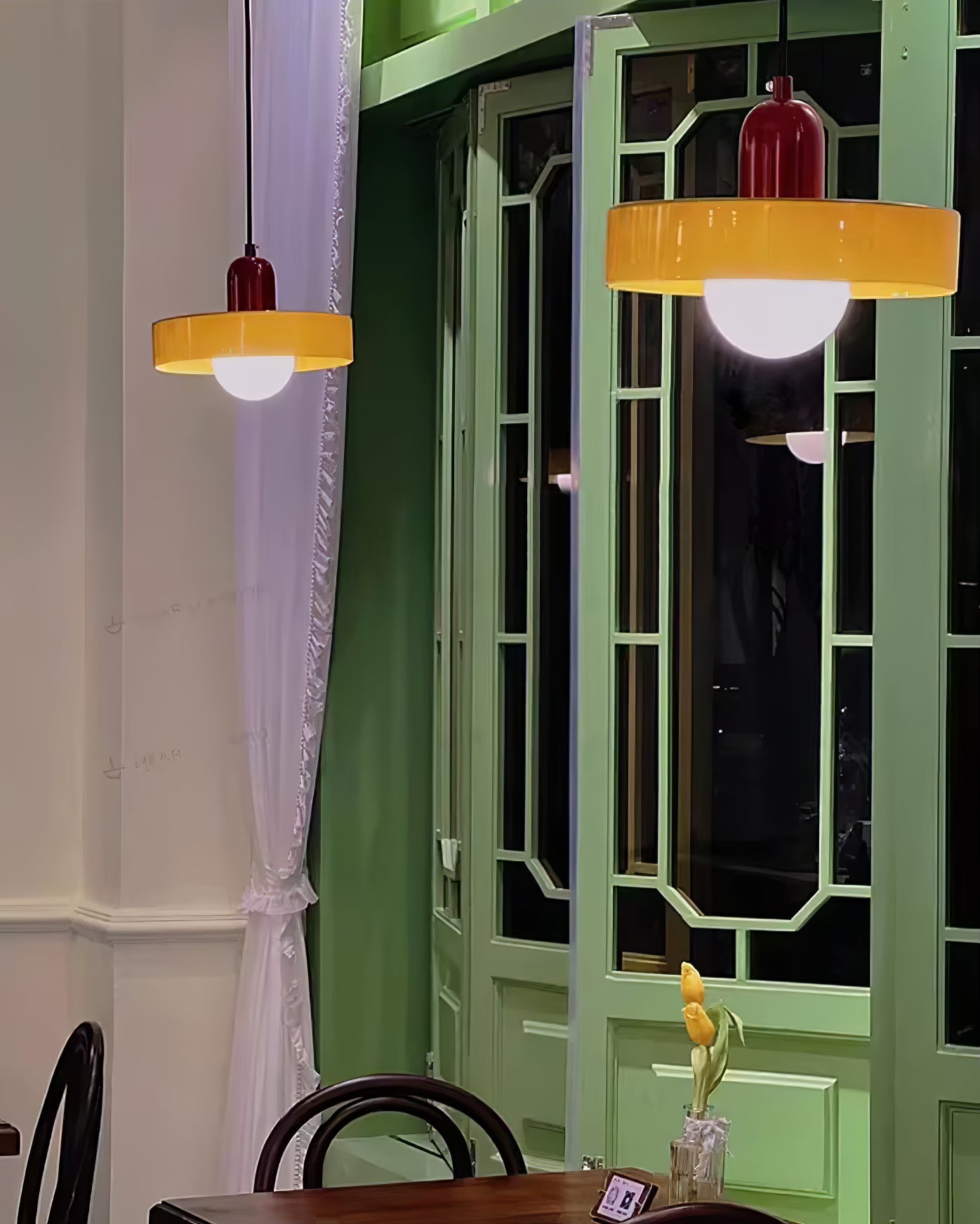 Disc Orb Pendant Light Fixture - Modern Hanging Ceiling Lamp for Dining Room & Living Room