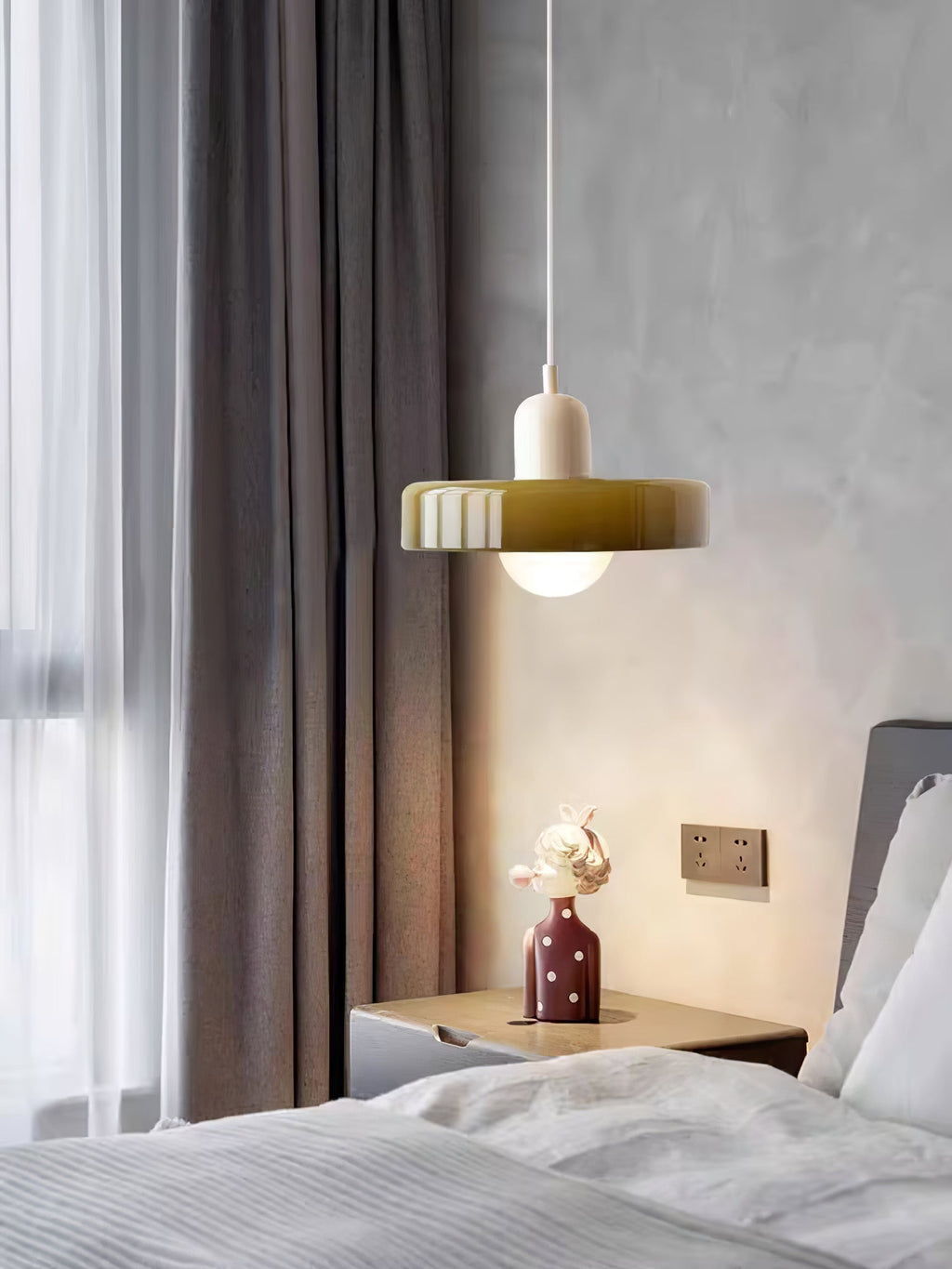 Disc Orb Pendant Light Fixture - Modern Hanging Ceiling Lamp for Dining Room & Living Room