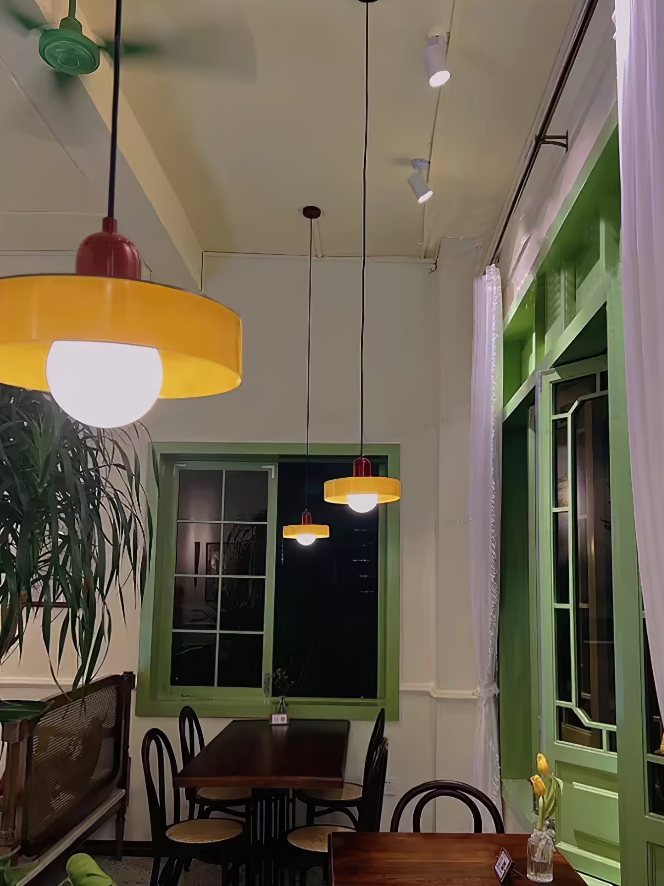 Disc Orb Pendant Light Fixture - Modern Hanging Ceiling Lamp for Dining Room & Living Room