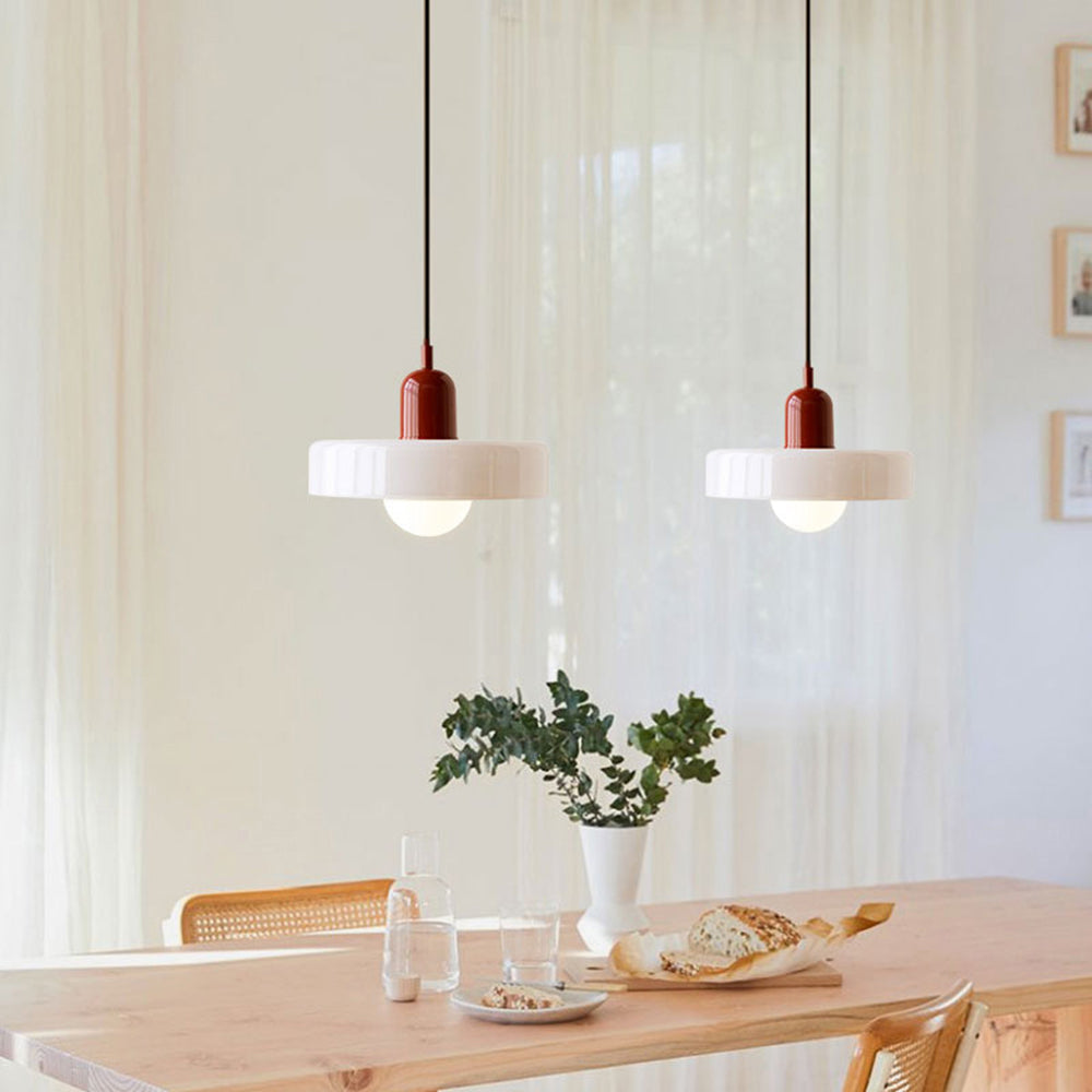 Disc Orb Pendant Light Fixture - Modern Hanging Ceiling Lamp for Dining Room & Living Room