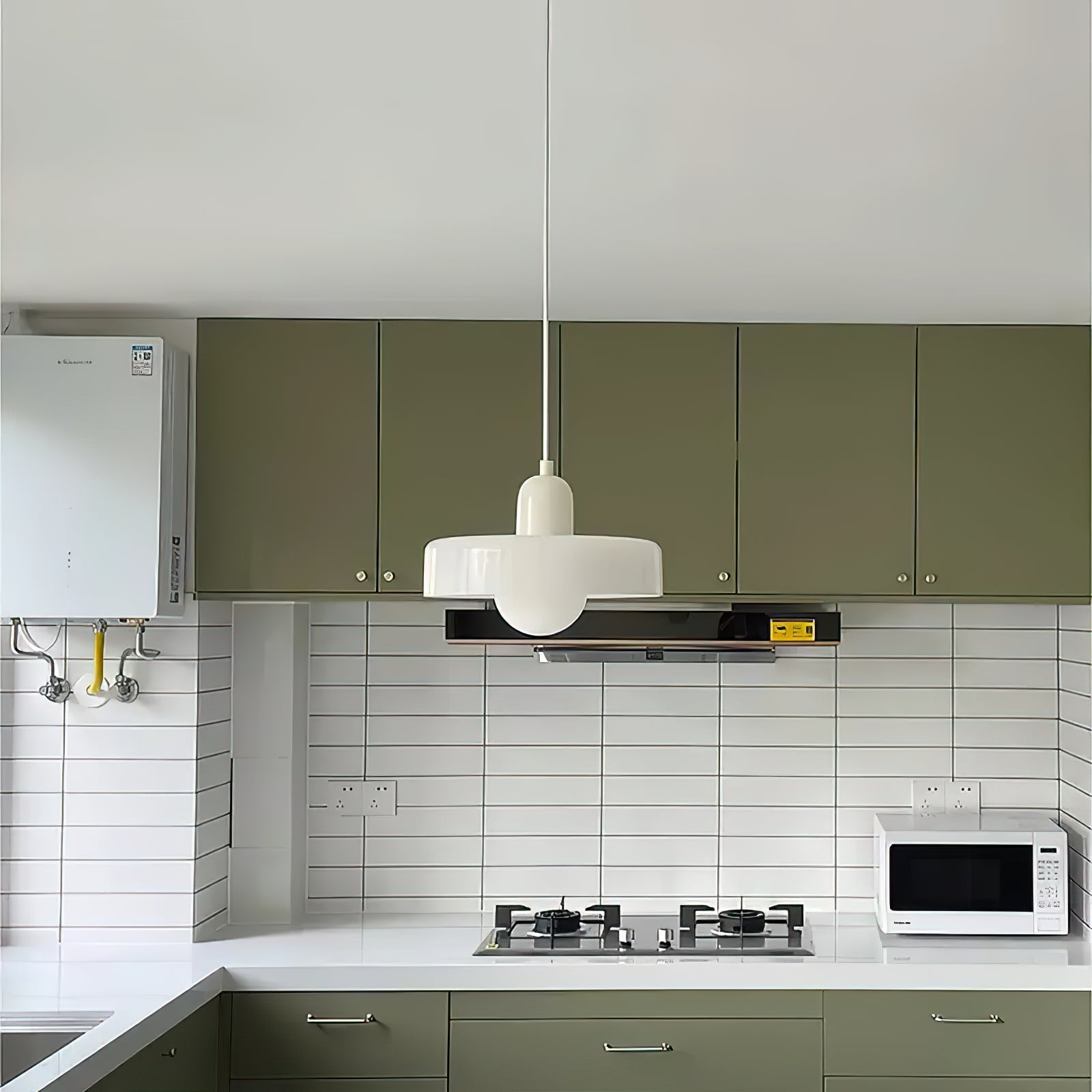 Disc Orb Pendant Light Fixture - Modern Hanging Ceiling Lamp for Dining Room & Living Room