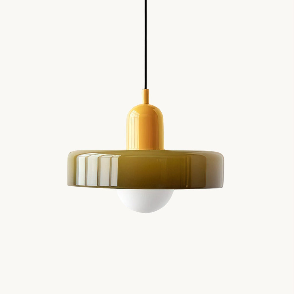 Disc Orb Pendant Light Fixture - Modern Hanging Ceiling Lamp for Dining Room & Living Room