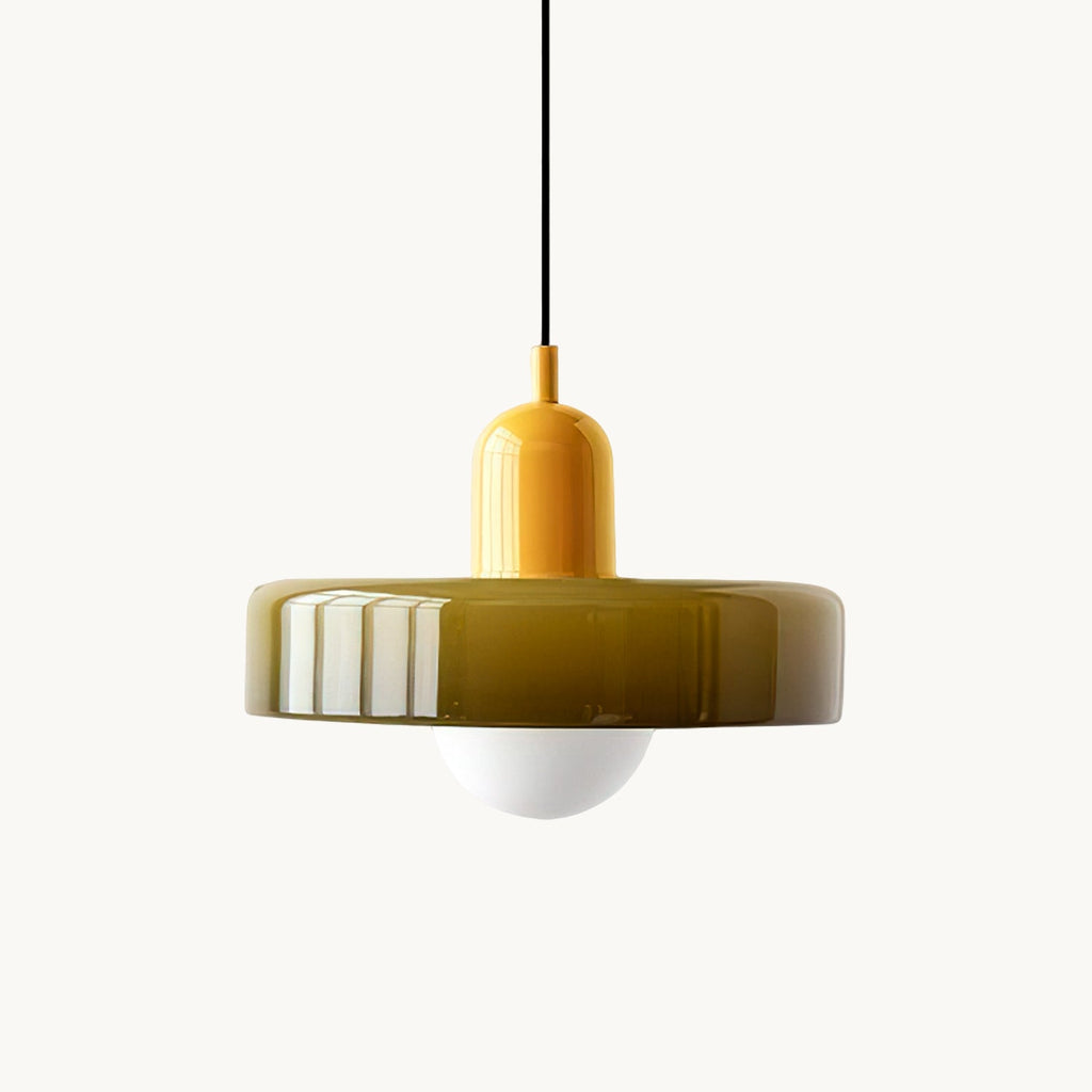 Disc Orb Pendant Light Fixture - Modern Hanging Ceiling Lamp for Dining Room & Living Room