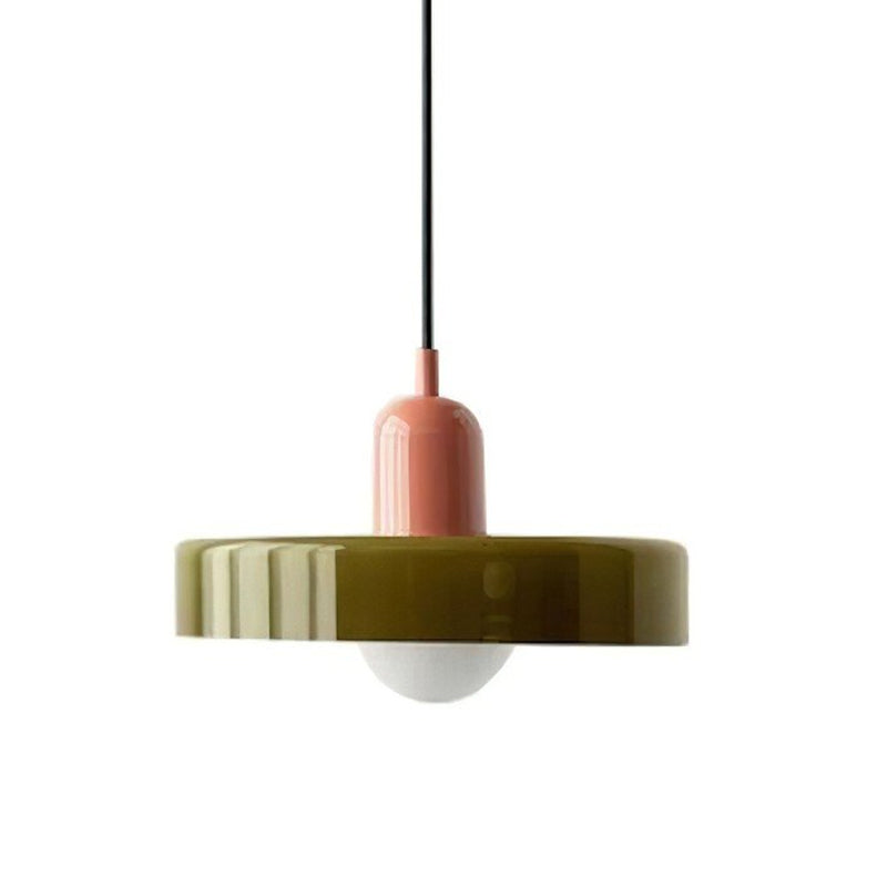 Disc Orb Pendant Light Fixture - Modern Hanging Ceiling Lamp for Dining Room & Living Room
