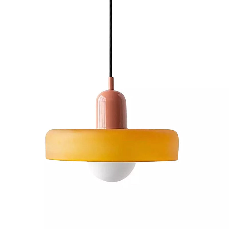 Disc Orb Pendant Light Fixture - Modern Hanging Ceiling Lamp for Dining Room & Living Room